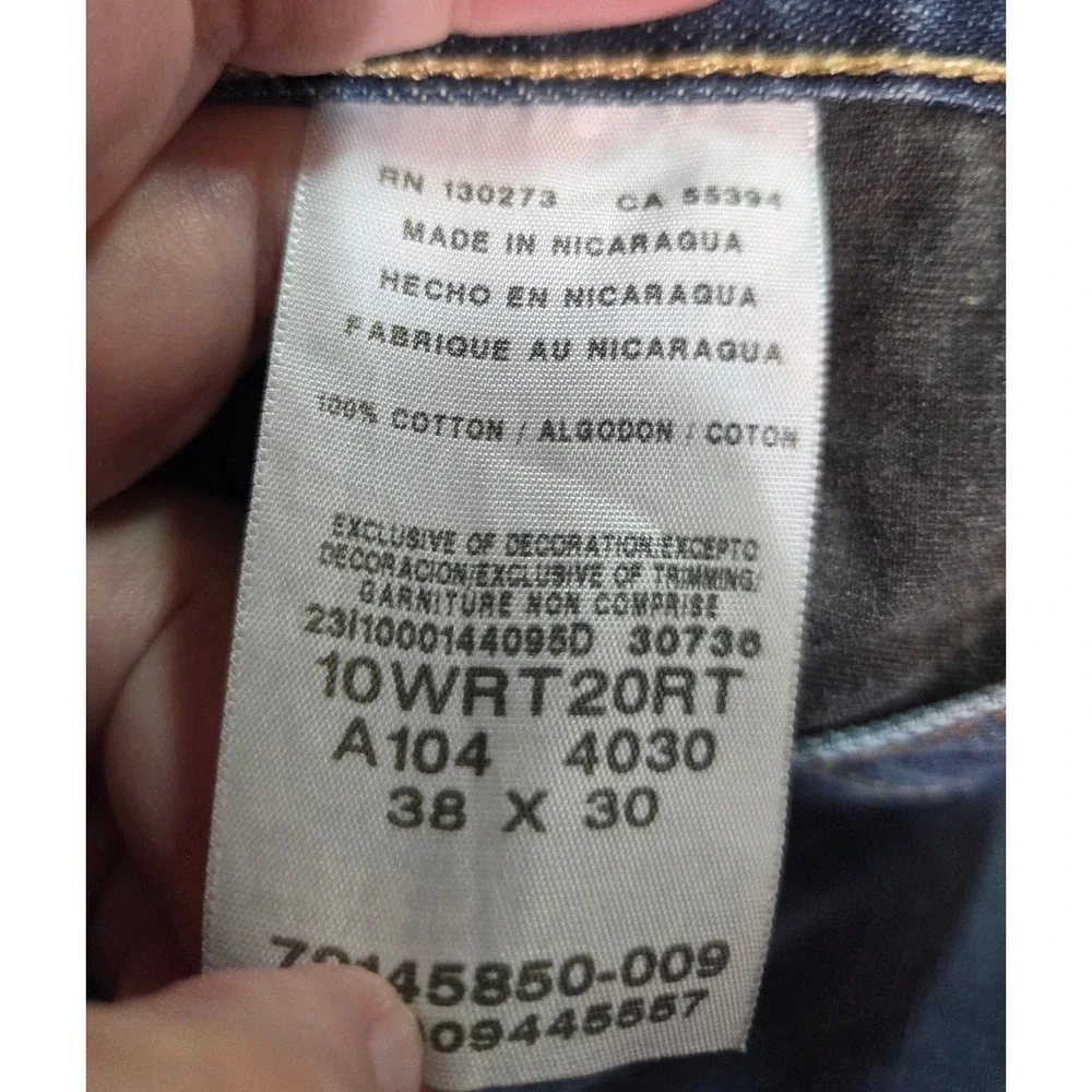 Wrangler Retro Relaxed Bootcut Jeans Mens 38x30 Medium Wash Denim Western